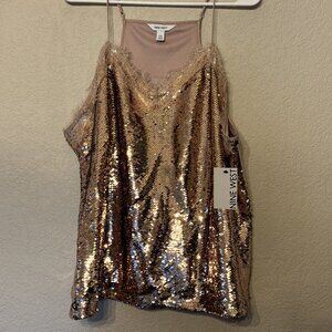 Nine West Rose Gold Sequin Top